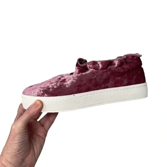 Opening Ceremony DiDi‎ Ruffle Ash Rose Platform Velvet Shoes Size 37 M New - Picture 8 of 12